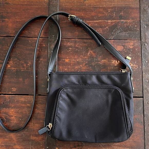 Calvin Klein Black and Gold Nylon Crossbody 9"x7" - Picture 2 of 6